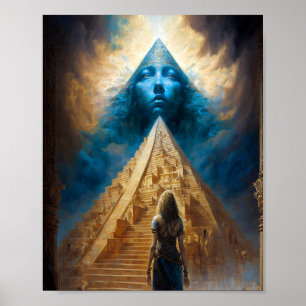 Pyramid Visionary Surreal Art Poster