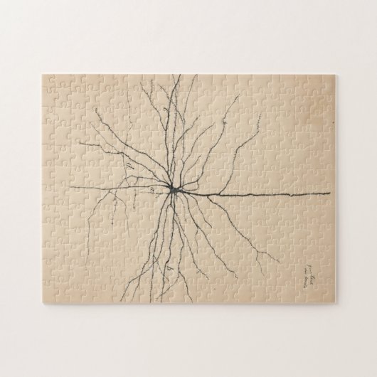Pyramida Neuron Zeichnend von Santiago Ramón Y Caj Puzzle (Horizontal)