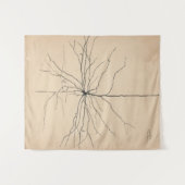 Pyramida Neuron Zeichnend von Santiago Ramón Y Caj Wandteppich (Vorderseite (Horizontal))