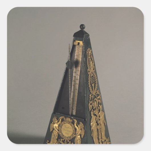 Pyramidal Metronom, 1815 Quadratischer Aufkleber (Vorderseite)