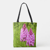 Pyramidal Orchid überall auf der Drucktasche Tasche (Rückseite)
