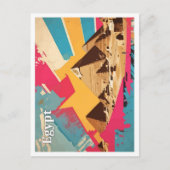 Pyramide Ägypten Pop Art Travel Illustration Postkarte (Vorderseite)