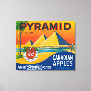 Pyramide Apple beschriften - Penticton B.C. Kanada Leinwanddruck