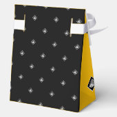 Pyramide Cube Schwarz-weiß gelb Geschenkschachtel (Rückseite)