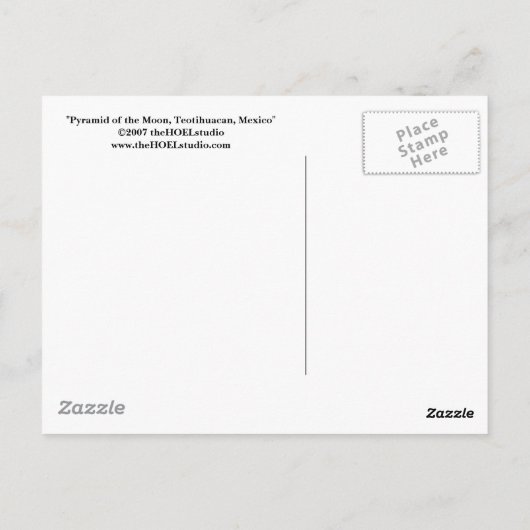 Pyramide der Mondpostkarte Postkarte (Rückseite)
