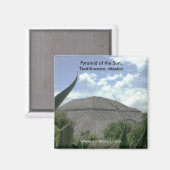 Pyramide der Sonne, Teotihuacan, Mexiko Magnet (Vorderseite/Rückseite)