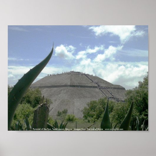 Pyramide der Sonne, Teotihuacan, Mexiko Poster (Vorne)