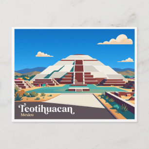 Pyramide der Sonne Teotihuacan Mexiko Postkarte