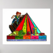 Pyramide der täglichen Lebensmittelgruppen Poster (Vorne)