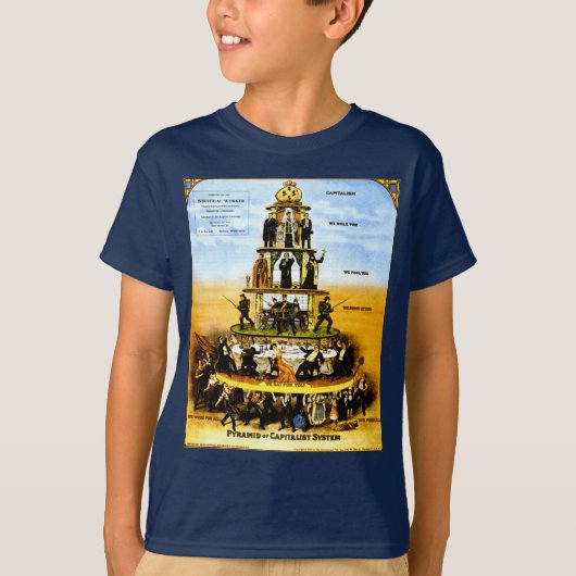 Pyramide des kapitalistischen Systems T-Shirt (Vorderseite)