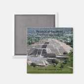 Pyramide des Mondes, Teotihuacan, Mexiko Magnet (Vorderseite/Rückseite)