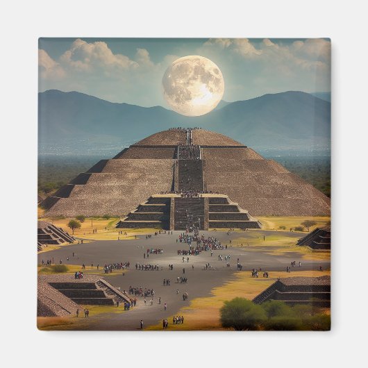 Pyramide des Mondes, Teotihuacan, Mexiko-Reise Magnet (Vorne)
