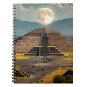 Pyramide des Mondes, Teotihuacan, Mexiko-Reise Notizblock