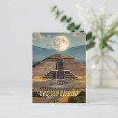 Pyramide des Mondes, Teotihuacan, Mexiko-Reise Postkarte (Stehend Vorderseite)