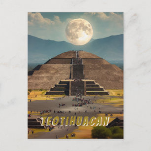 Pyramide des Mondes, Teotihuacan, Mexiko-Reise Postkarte