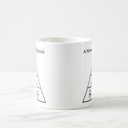 Pyramide einer Krankenschwester Nahrungsmittel- Kaffeetasse (Mittel)