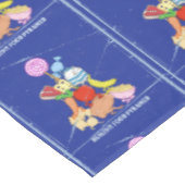 Pyramide "Gesunde Lebensmittel" lustige Cartoon Tischdecke (Schrägansicht)