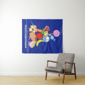 Pyramide "Gesunde Lebensmittel" lustige Cartoon Wandteppich (Beispiel (Horizontal))