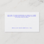 Pyramide-Haustier Visitenkarte (Rückseite)