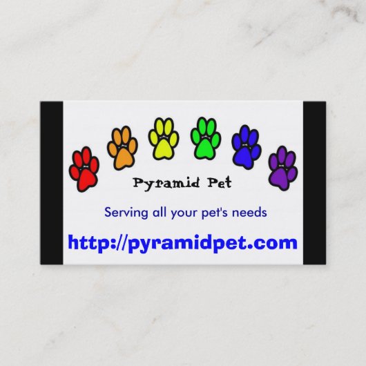 Pyramide-Haustier Visitenkarte (Vorderseite)