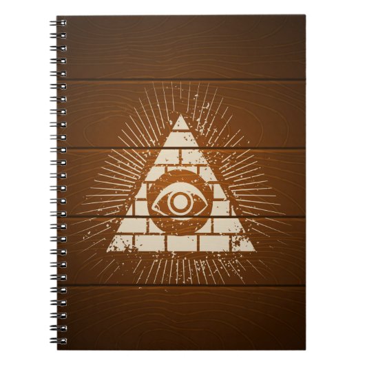 Pyramide mit Auge Notizblock (Vorderseite)