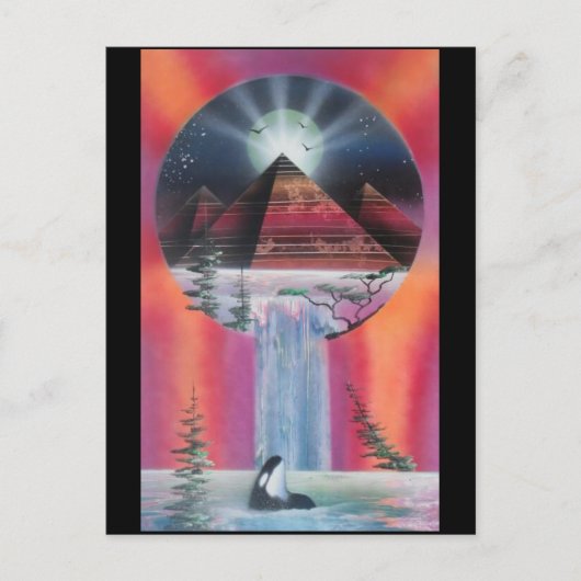 Pyramide Postkarte. Postkarte (Vorderseite)