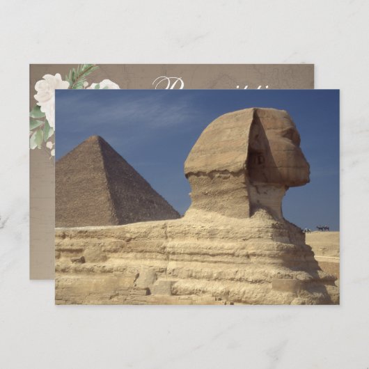Pyramide Sphinx Brautparty Game Postkarte (Vorne/Hinten)