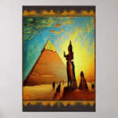Pyramide, Statuen, Ägypten | AI Art Poster (Vorne)