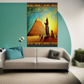 Pyramide, Statuen, Ägypten | AI Art Poster