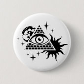 Pyramide und Auge Button (Vorderseite)