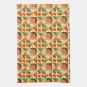 Pyramide und geometrisches Blockmuster mit warmer  Geschirrtuch (Vertikal)
