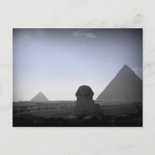 Pyramide und Sphinx Postkarte (Vorderseite)