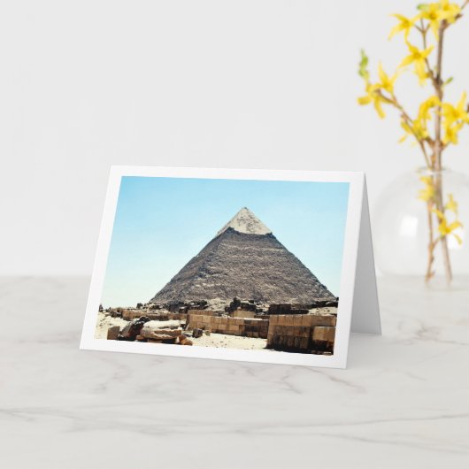 Pyramide von Gizeh, Kairo, Ägypten Karte (Gelbe Blume)