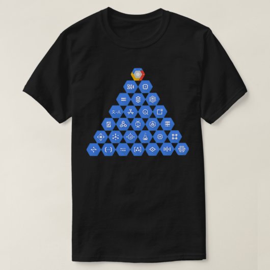 Pyramide von Google Cloud Platform Elements T-Shirt (Design vorne)