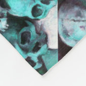 Pyramide von Skulls nach Cezanne Fleecedecke (Ecke)