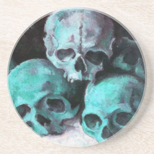 Pyramide von Skulls nach Cezanne Getränkeuntersetzer (Vorne)