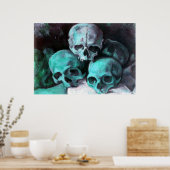 Pyramide von Skulls nach Cezanne Poster (Küche)