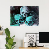 Pyramide von Skulls nach Cezanne Poster (Heimbüro)