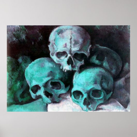 Pyramide von Skulls nach Cezanne Poster (Vorne)