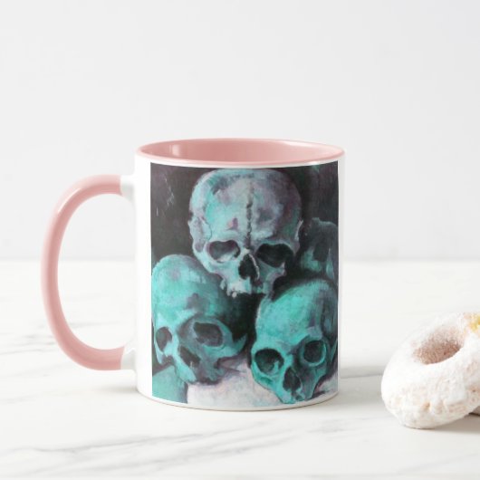 Pyramide von Skulls nach Cezanne Tasse (Mit Donut)