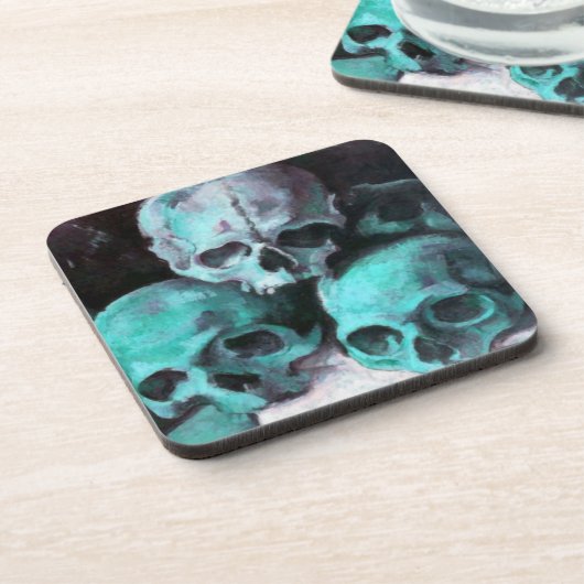 Pyramide von Skulls nach Cezanne Untersetzer (Linke Seite)