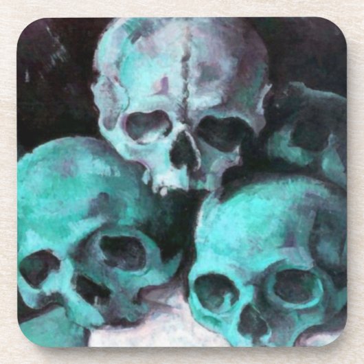 Pyramide von Skulls nach Cezanne Untersetzer (Vorderseite)