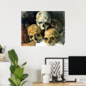 Pyramide von Skulls Paul Cezanne Malerei Art Poster (Heimbüro)