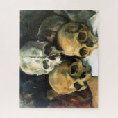 Pyramide von Skulls Paul Cezanne Malerei Art Puzzle (Vertikal)