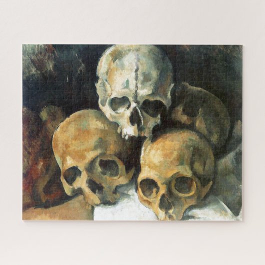 Pyramide von Skulls Paul Cezanne Malerei Art Puzzle (Horizontal)