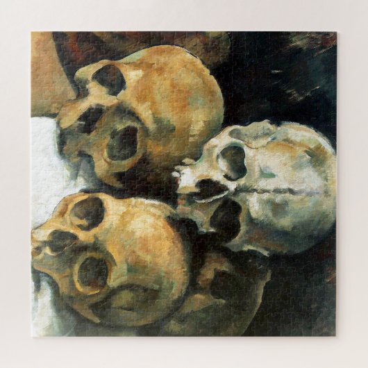 Pyramide von Skulls Paul Cezanne Malerei Art Puzzle (Horizontal)