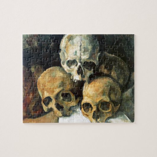Pyramide von Skulls Paul Cezanne Malerei Art Puzzle (Horizontal)