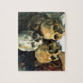 Pyramide von Skulls Paul Cezanne Malerei Art Puzzle (Vertikal)