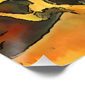 Pyramide von Skulls Schwarze Kontur Poster (Ecke)