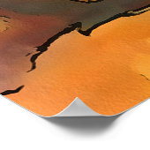 Pyramide von Skulls Schwarze Kontur Poster (Ecke)